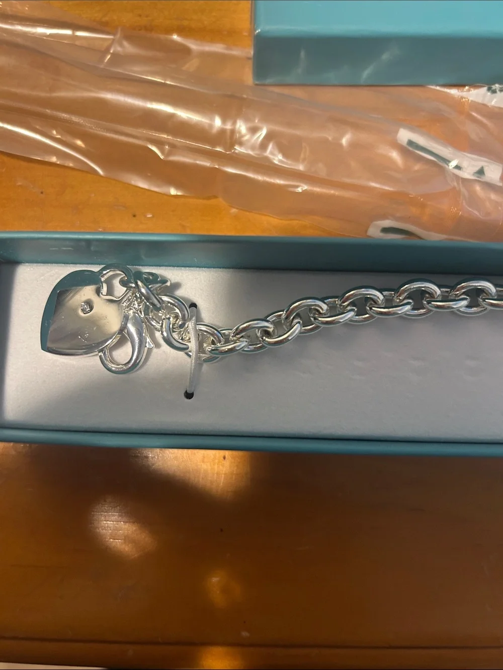Silver Heart Charm Chain Bracelet - Women Accessories